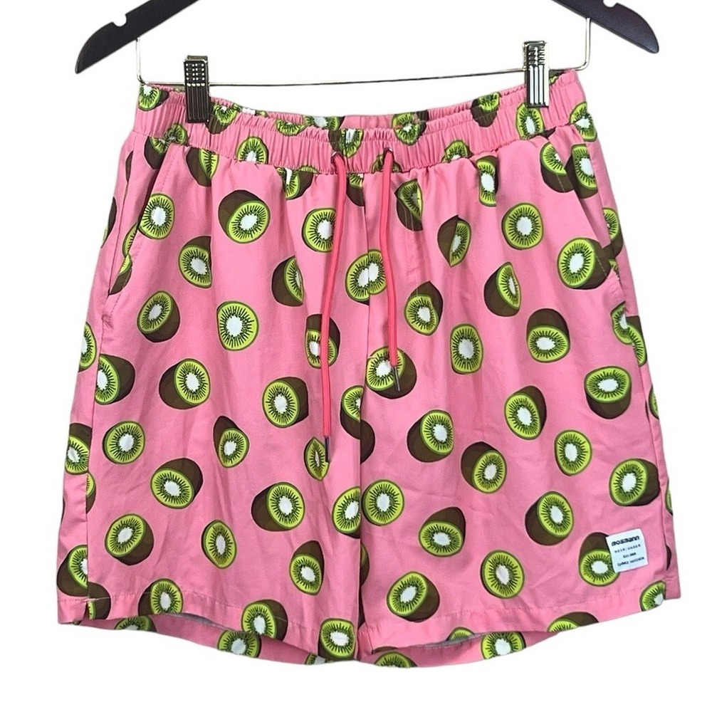 Mosmann Australia Beach Swing Shorts Men's Coral Kiwi Drawstring‎ Pockets Medium